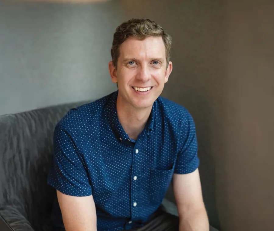 Portrait of Eddie Arpin, Yoga Tech behind offeringtree.com