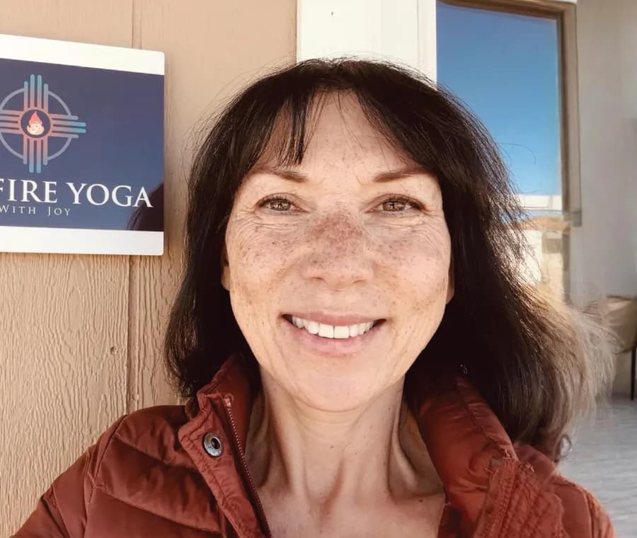 Portrait of Joy Nagle, Studio Owner behind Soulfire Yoga with Joy https: